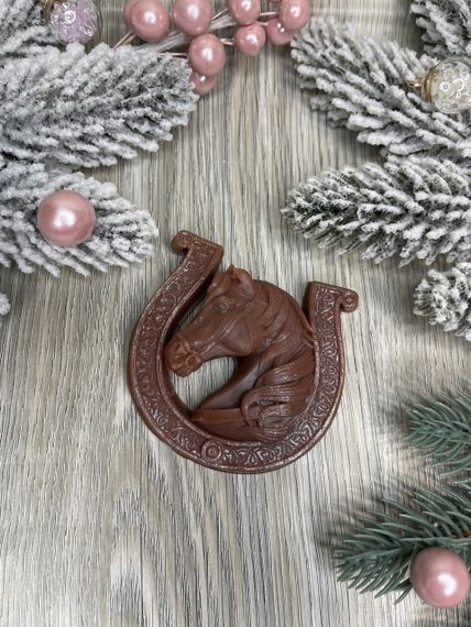 Мило ручної роботи «Підкова з конем» (40 г), новорічний сувенір | Зображення 7