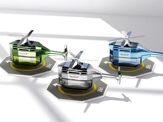 Автомобільний ароматизатор Вертоліт на сонячній батареї Drone Car Fragrance із обертанням 360°