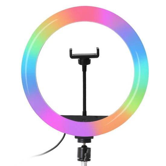 Кольцева LED лампа RGB з управлінням на проводі і пультом XPRO MJ38 38 см (MJ38_762)