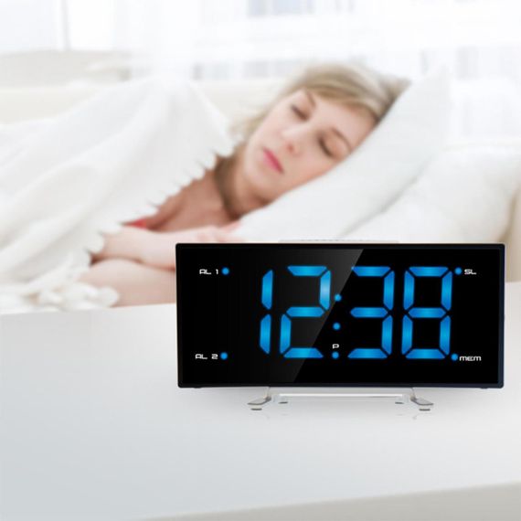 Годинник настільний з радіо Technoline WT460 Blue LED Black/Silver (WT460 blaue LED) | Зображення 5