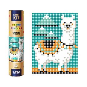 Картина по номерам стикерами в тубусе "Лама" 1200 стикеров. 1814, 33х48 см