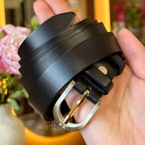 Шкіряний ремінь у чорному кольорі 53765