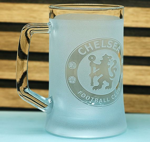 Пивний келих 670 мл ФК Челси Chelsea з гравіюванням подарунок для фаната   футбольний кухоль | Зображення 1
