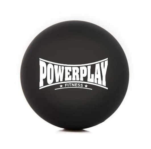 Масажний силіконовий м'яч PowerPlay PP-4354 Silicone Lacrosse Ball (6.5 см) Чорний (PP-4354_Black)