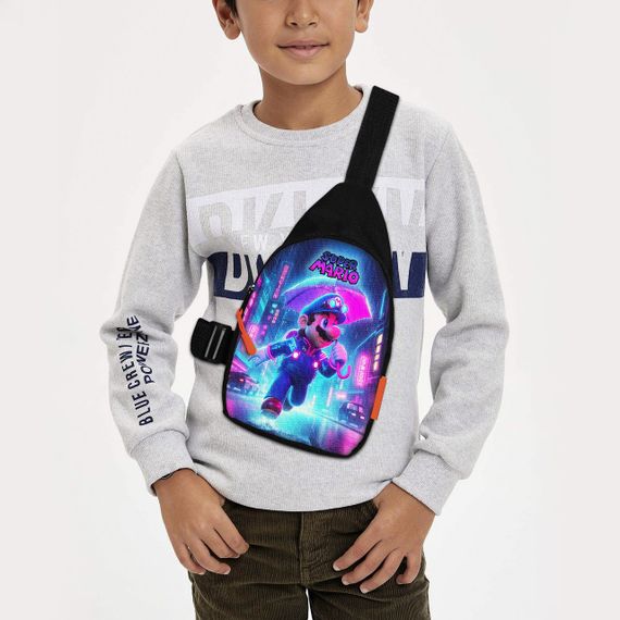 Сумка через плече дитяча Супер Маріо 29х17 см сумка слінг для хлопчика (02192)