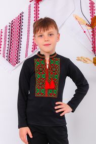 Вишиванка для хлопчика з довгим рукавом Носи своє 86 Чорний (p-1061-49524)