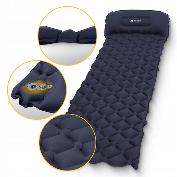 Надувний килимок (каремат) Mountain Goat 190 x 58 x 5 см MG0012 Navy Blue (P-5905973400893) | Зображення 3