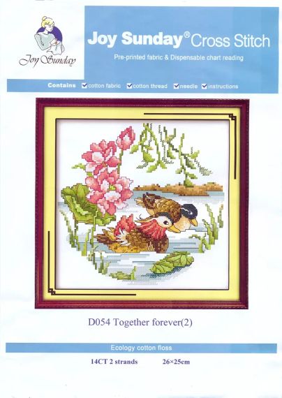 Набір для вишивання за нанесеною на канву схемою  "Together forever 2 ". AIDA 14CT printed, 26*25 см | Зображення 1