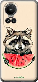 Чохол на Oppo Reno10 Pro Єнотик з кавуном "4605u-3109-2448"