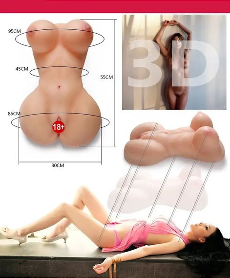 Мастурбатор-торс Fuck Me Bare Mega Masturbator вагіна-анус без вібрації Sex Aura | Зображення 5