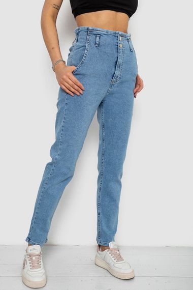Джинси жіночі Mom-fit, колір блакитний, 244R1640S20 | Зображення 2