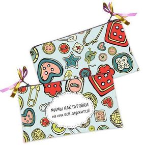 Косметичка жіноча Мамы как пуговки 20х12 см (K_14M020)