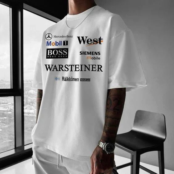 Футболка мужская с принтом повседневная S Белая