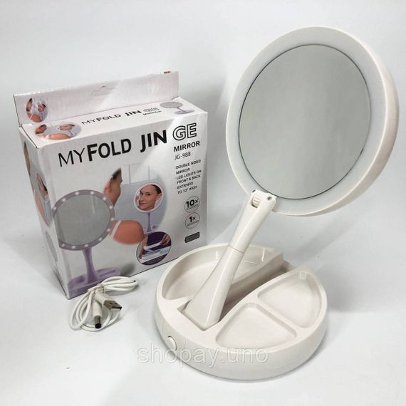 Зеркало для макияжа с сенсором My Fold Away Mirror, Зеркало для макияжа с подсветкой 360 градусов CE-24 | Зображення 7