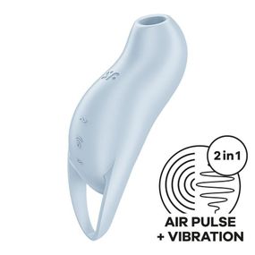 Вакуумний кліторальний стимулятор з вібрацією Satisfyer Pocket Pro 1 Blue sexstyle