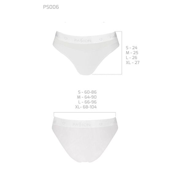 Трусики з прозорою вставкою Passion PS006 PANTIES white, size L | Зображення 4
