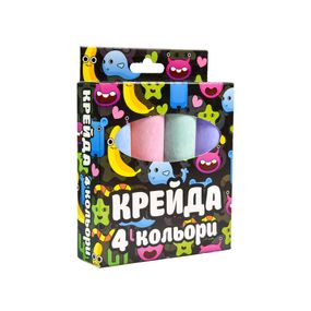 Крейда велика кругла Strateg 50115 4 штуки Різнокольоровий shop (4823113839468)