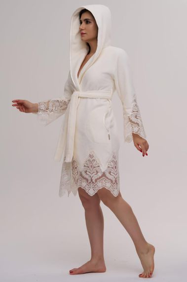 Женский халат Nusa 4350 кремовый M | Зображення 2