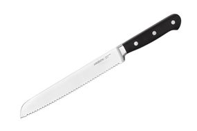 Кухонный нож для хлеба Ardesto Black Mars, 32 см, длина лезвия 20,3 см, черный, нерж.сталь, дерево (AR2033SW)