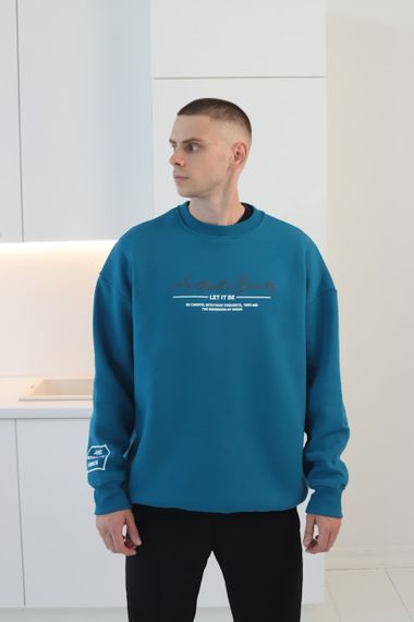 Світшот чоловічий (оверсайз) Носи своє 50 Бірюзовий (p-12989-145173) | Зображення 4