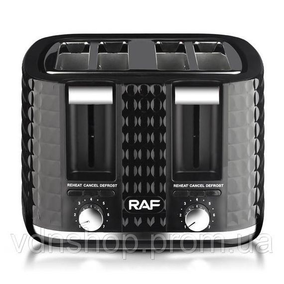 Тостер для хлеба на 4 ломтика RAF, Тостерница для кухни, Тостер 4 слота бытовой дома UW-97