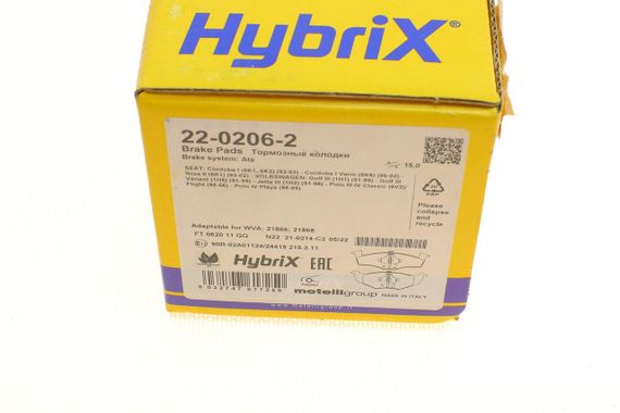 Колодки гальмівні передні Seat Cordoba Ibiza II 93-02 VW Golf III 91-99 Polo 95-02 22-0206-2 | Зображення 5