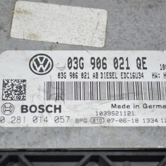 Блок управління двигуном 1.9 / 2.0 TDI Volkswagen Golf V Plus 2004-2014 Комп'ютер ЕБУ двигуна Фольксваген Гольф 5 03G906021QE | Зображення 2