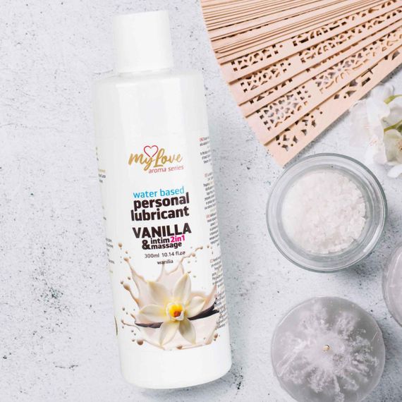 2в1 лубрикант та масажний гель - MyLove Aroma Series Intim&Massage Vanilla, 300 мл Sex Aura | Зображення 2