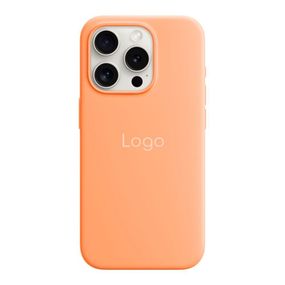 Чохол Silicone Case with MagSafe для iPhone 15 Pro Max Колір 07.Orange Sorbet