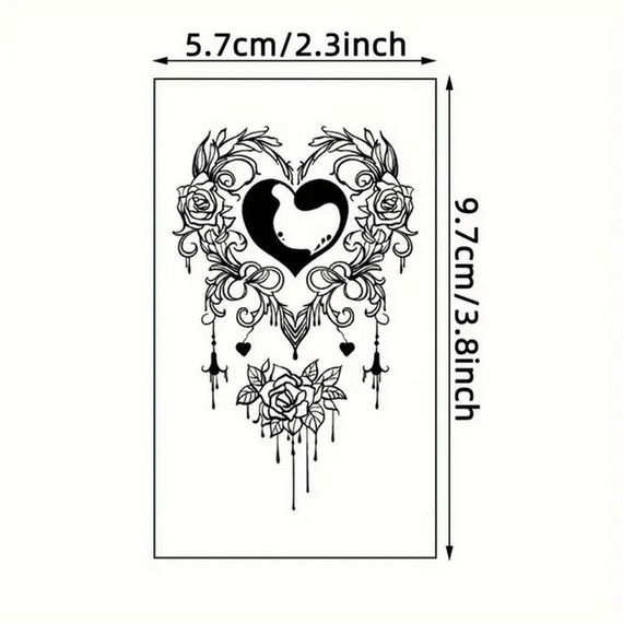 Набор детских временных тату "Черные мини №4" black-tattoo-mini-set-4-H | Зображення 1