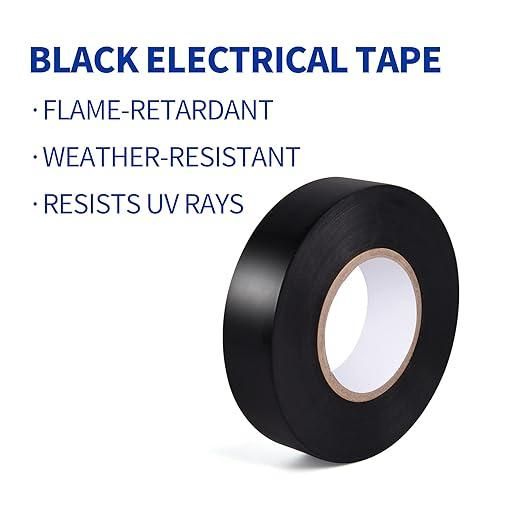 Чорна ізоляційна стрічка, багатокомпонентна ізоляційна стрічка, ізоляційна стрічка 20 м | Зображення 1