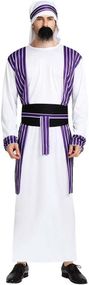 Костюм арабського шейха чоловічий, набір кандура, гутра, пояс для косплею східного принцу, карнавалу, Хелловіну, корпоративу