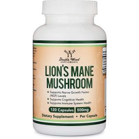 Комплекс для профілактики роботи головного мозку Double Wood Lion's Mane Mushroom 500 mg 120 Caps