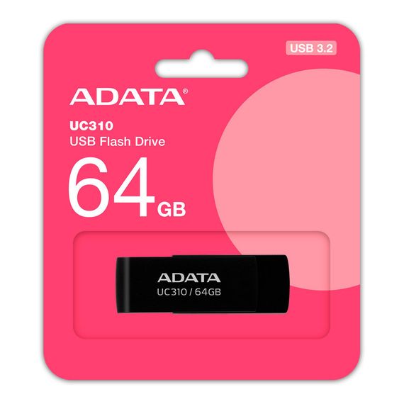 USB флеш накопичувач ADATA 64GB UC310 Black USB 3.0 (UC310-64G-RBK) | Зображення 3