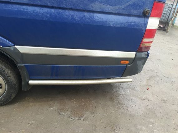 Боковые трубы за задним колесом (2 шт, нерж) Средняя база, 60мм для Mercedes Sprinter 2018-2024 гг | Зображення 5