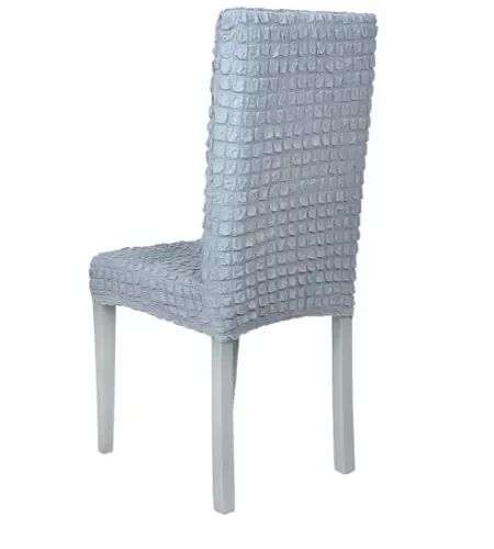 Комплект чехлов на стулья без оборки 6 штук (серый) | Зображення 1