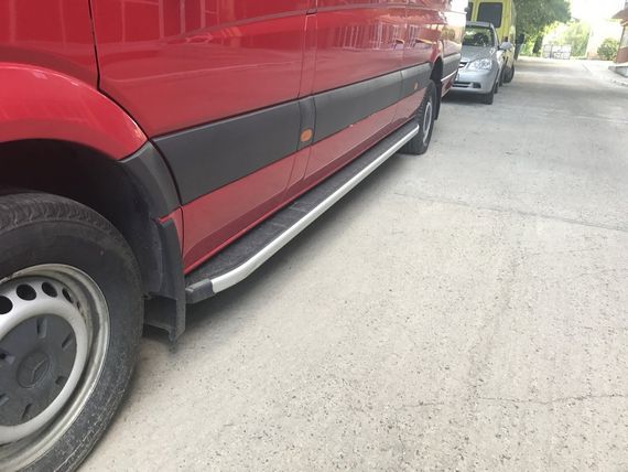 Боковые пороги Fullmond (2 шт, алюм) Средняя база для Volkswagen Crafter 2006-2017 гг | Зображення 2