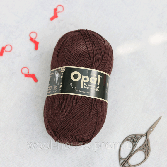 Шкарпеткова пряжа Opal Sockenwolle uni, коричневий 5192