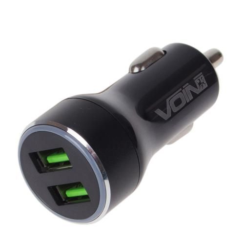 Автомобільний зарядний пристрій VOIN 36W, 2USB QC3.0, 12/24V (3.6-6.5V/3A, 6.5-9V/2A, 9V-12V/1.5) | Зображення 4