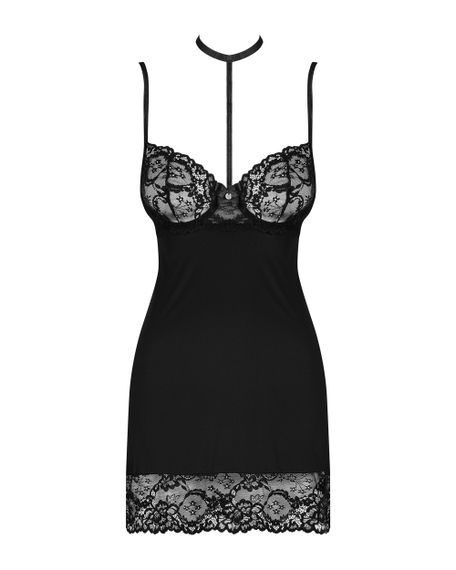 Сорочка Obsessive Raquelia chemise & thong S/M | Зображення 3