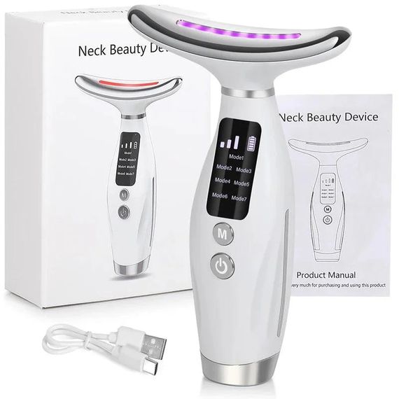 Микротоковый массажер Neck Beauty Device 26X-328 • Массажер для лица, шеи и тела с микротоками для домашнего ухода за кожей