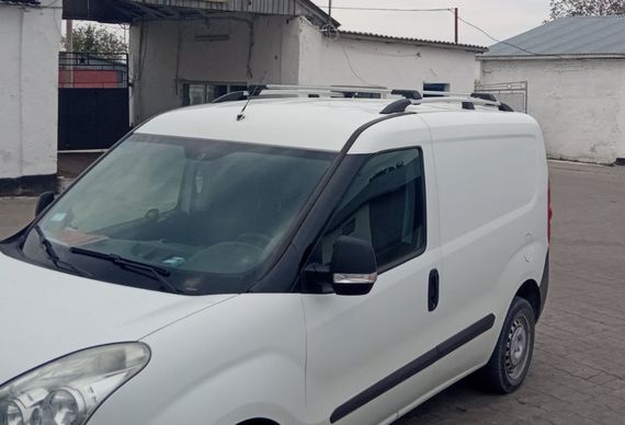 Поперечены на рейлінги без ключа (2 шт) Чорний для Fiat Doblo III 2010-2022 рр | Зображення 3