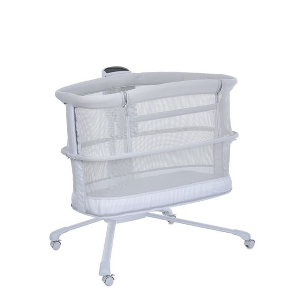 Детская кроватка-люлька 3 в 1 Mastela 3328 приставная, музыка, таймер, москитная сетка, белый | Зображення 8
