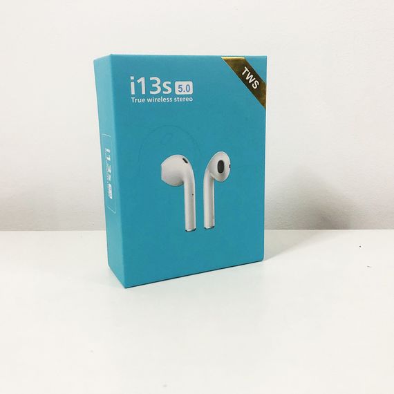 Бездротові bluetooth навушники i13S ProStar 5.0 з кейсом. Колір блакитний | Зображення 1