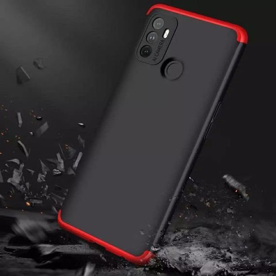 Чохол GKK 360 градусів для Oppo A53 колір Чорно-Червоний | Зображення 3