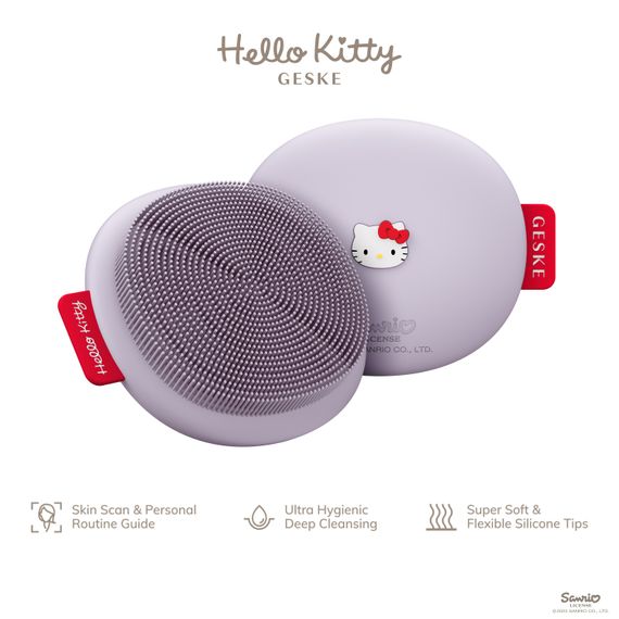 Щітка для обличчя GESKE Facial Brush 3в1 by Hello Kitty purple | Зображення 1