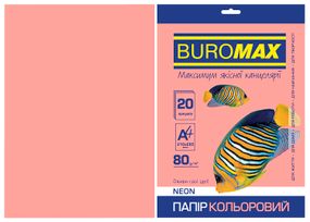 Бумага двухсторонняя NEON розовая, 20 л., А4, 80 г/м² BM.2721520-10 BUROMAX (4823078961914)