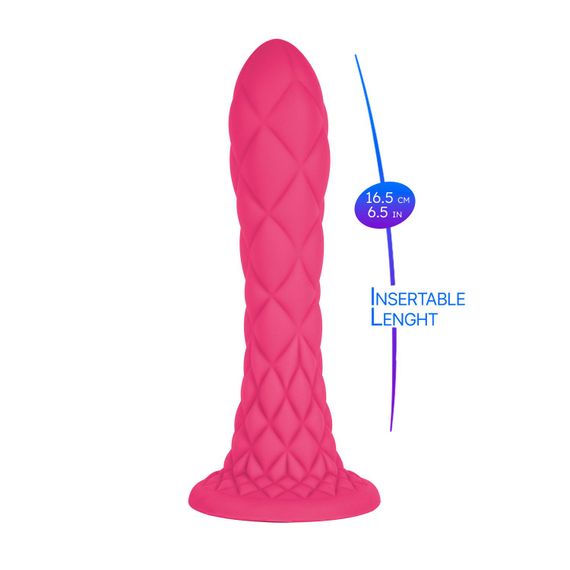 Фалоімітатор SilexD Fantasy Liquid Silicone Dreamy 7in Purple, Рожевий | Зображення 6