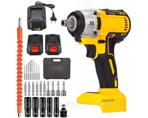 Акумуляторний ударний гайковерт з високим крутящим моментом DeWalt DCF922D2T 36V 5.0Ah у жовтій валізі (47735-DCF922D2T_1883) | Зображення 1