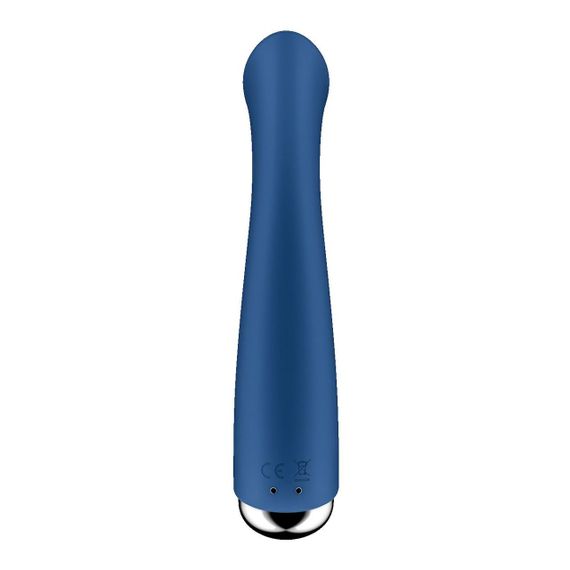Вибратор с ротацией Satisfyer Spinning G-Spot 1 Blue, плоская площадка для стимуляции точки G sexstyle | Зображення 3